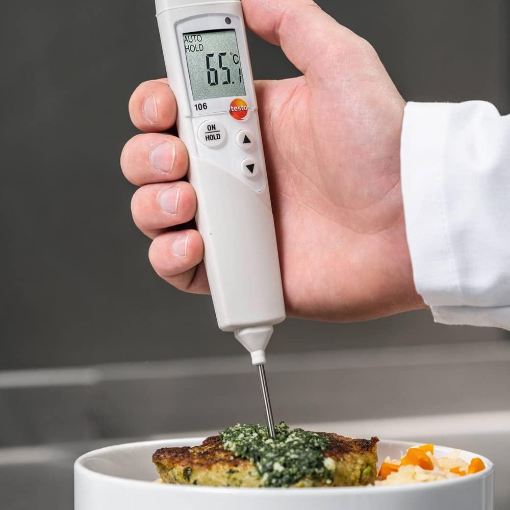 *En tus manos en 2 días*Termómetro de alimentos de lectura instantánea | Termómetro inalámbrico de seguridad alimentaria | Termómetro de carne | Medidor de temperatura de alimentos | Testo 106