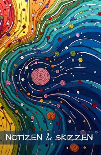 Notizbuch DIN A5 - Notizen & Skizzen: Das Künstler Notizbuch / Journal für kreative Köpfe: Kariert und Blanko (auf jeder Doppelseite je eine karierte und eine blanke Seite)