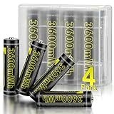 単三 充電池 1.5V 4本 3600mWh大容量充電式単三リチウム電池 QDC004