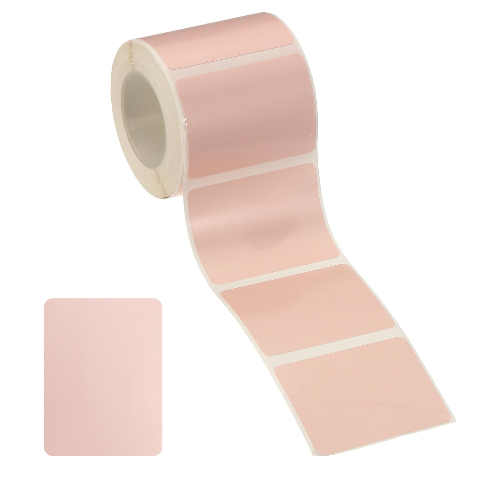 PATIKIL 230 Pcs Thermal Labels, 1.6x1.2 Square Thermal Printer Labels Stickers Self Adhesive Tags Paper 1 Roll Small Waterproof for Printer Small Business Name Tag Barcode, Pink