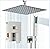 Shower Faucet Set Brushed Nickel Rain Shower System with High Pressure 10 Inches Rain Shower Head and Handheld Spray Bathroom Luxury Rain Mixer Shower Complete Combo Set Ceiling Mounted