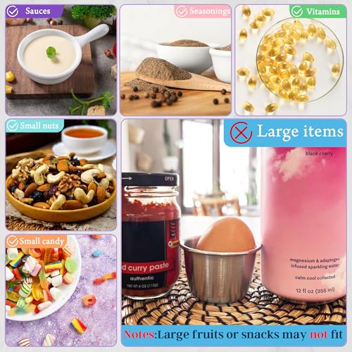 Image of Qukaka 6x2.7 Oz Salad Dressing Container to Go,Handy Leakproof Stainless Steel Meal Prep Containers Reusable,Sauce Containers for Lunch Box, Picnics, Travel, Office and Kitchen Storage