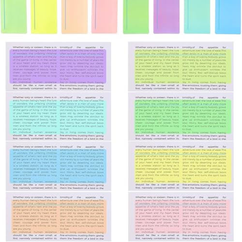 8PCS Dyslexia Overlays, Coloured Reading Overlays and Protective Case - Enhance Reading Comfort and Speed with Tinted Guided Strips - Ideal for Reading Beginner, Dyslexia, ADHD, Reduce Visual Stress - Image 4