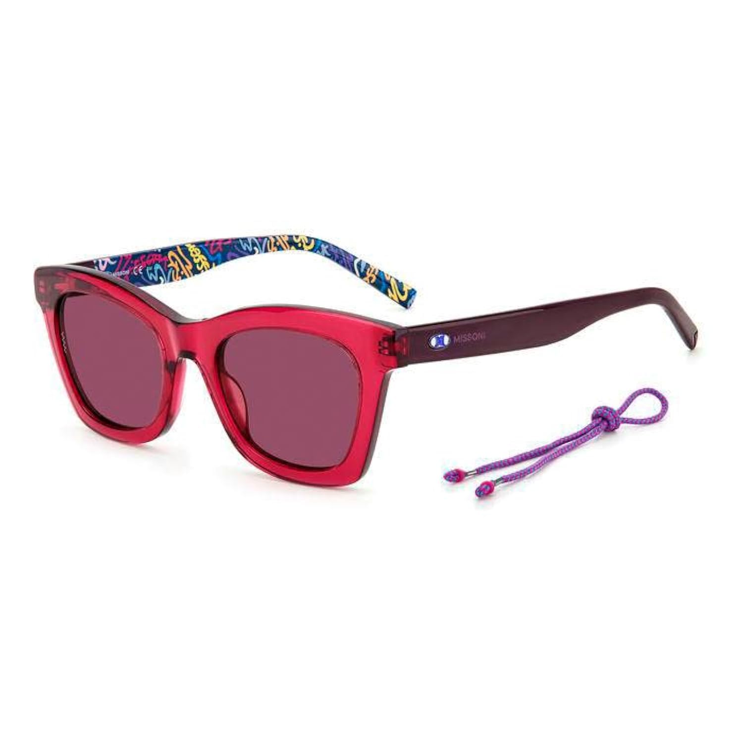 M Missoni Women's Pink Mmi-0089-S-8Cq Square/Rectangle Sunglasses In