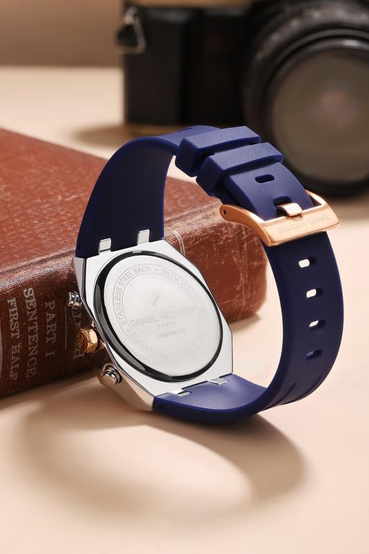 Image of Daniel Hechter Paris Orsay Collection Multifunctional Watch for Men with Octagone Dial and Silicon Strap-DHM1007