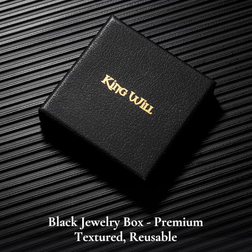 Image of King Will 316L Stainless Steel Spinner Ring for Men Women- 8mm Width Fidget Ring with Dragon /Celtic Knot Pattern, Stress Anxiety Relief Comfort Fit Wedding Band