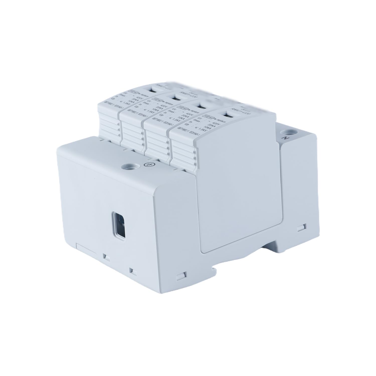 Fasizi Surge Protection, AC House Surge Protector 4P 420V 40KA, Low Voltage Shutdown on DIN Rail for Thunder Protection - Image 2