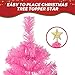 Magshion Pink Artificial Pencil Christmas Tree 5.5ft Unlit Slim Skinny Xmas Tree with Metal Stand Base and Hinged PVC Branch Tips for Home Office Indoor Outdoor Decoration Holiday Party Decor