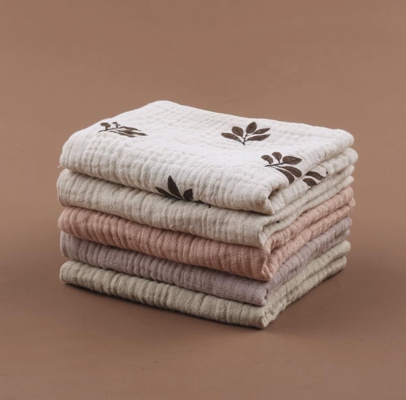 Image of Generic Muslin Washcloths, Organic Cotton Baby Blankets for Babies, Toddlers, Infants, Sunflower Print
