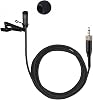 Micrófono de solapa compatible con transmisor de cuerpo Sennheiser | Micrófono de condensador omnidireccional de clip para sistema de transmisor inalámbrico con conector de tornillo hembra estéreo de 3.5mm con clip y tapa con cable 1