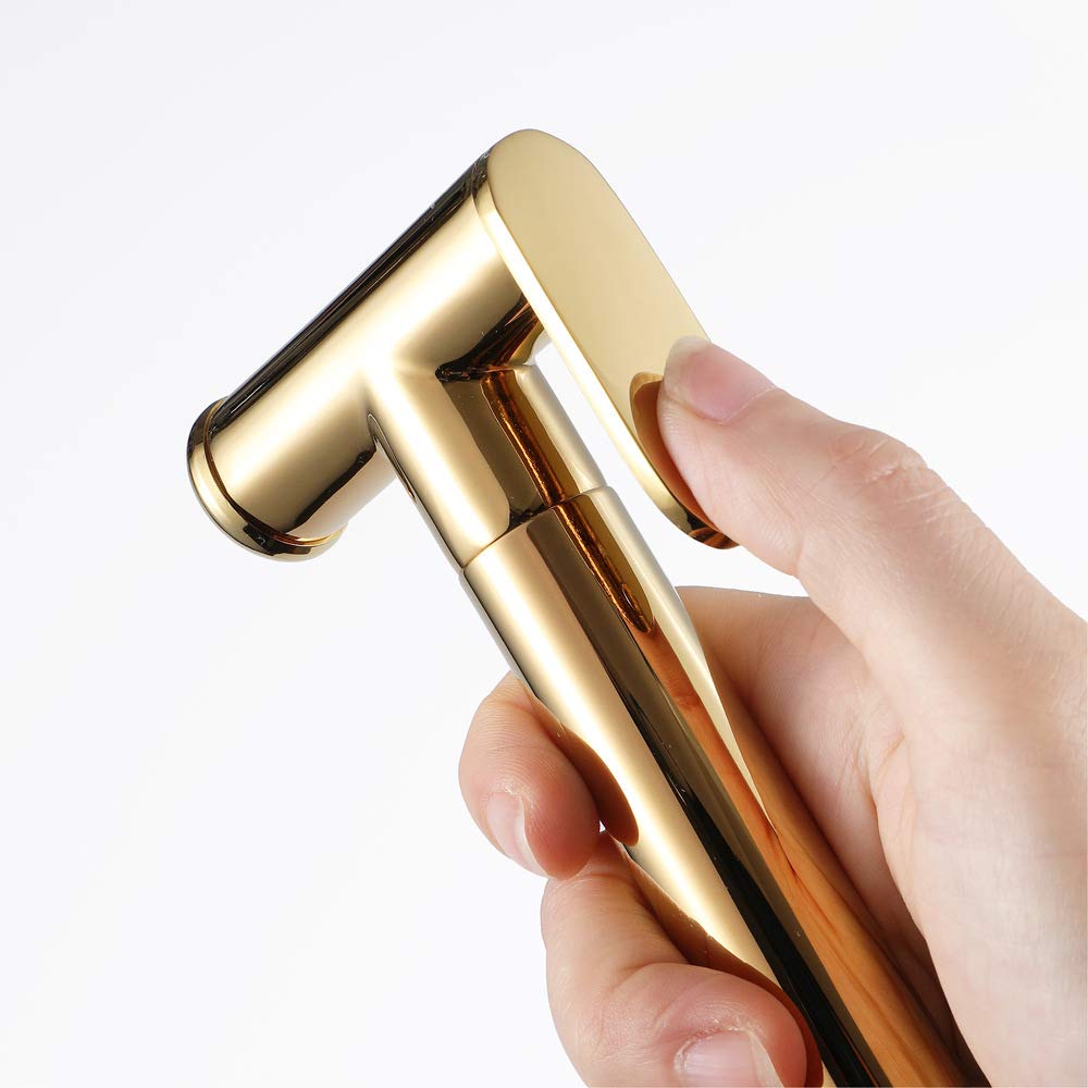Kit de rociador de pañales de tela de alta presión, bidé de mano de latón montado en la pared para inodoros redondos, spray ajustable, fácil instalación, ideal para el cuidado del bebé e higiene