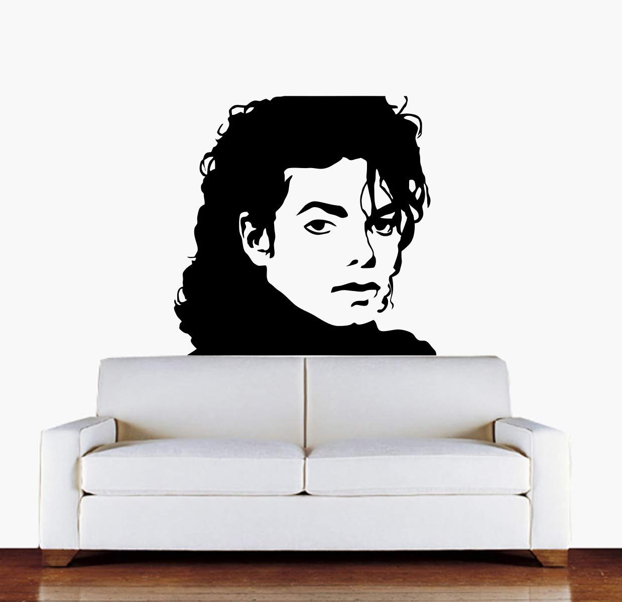 VVWV Dance Star Michael Jackson Wall Stickers for Your Office Home Living Girls Boys Bedroom Kitchen Decoration Vinyl Decal Stickers Black Colour L X H 58 x 58 Cms