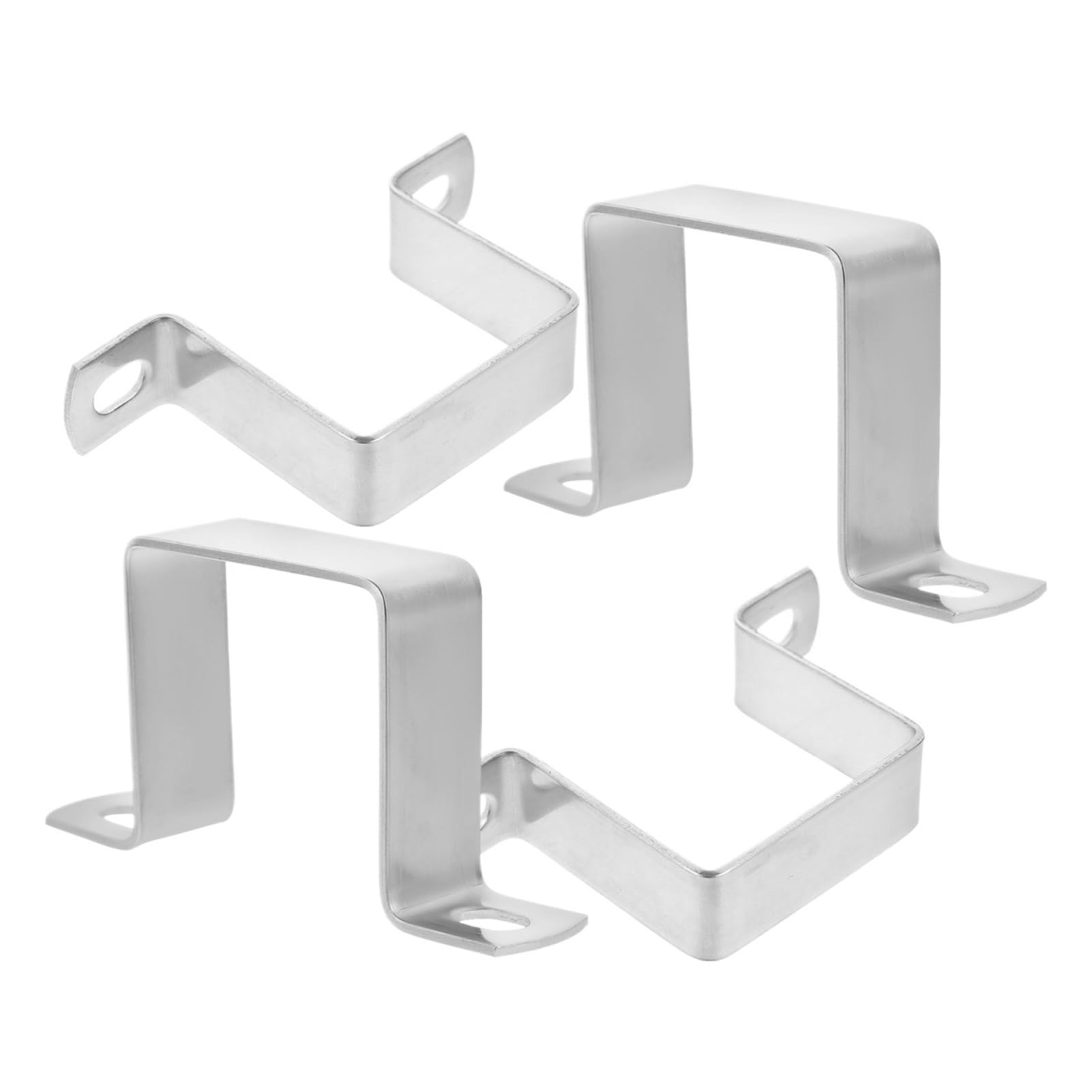 DWAMMEBRS Pipe Clamps 4pcs Square Conduit Clamp Tube Buckle Mount Pipeline Mounting Bracket