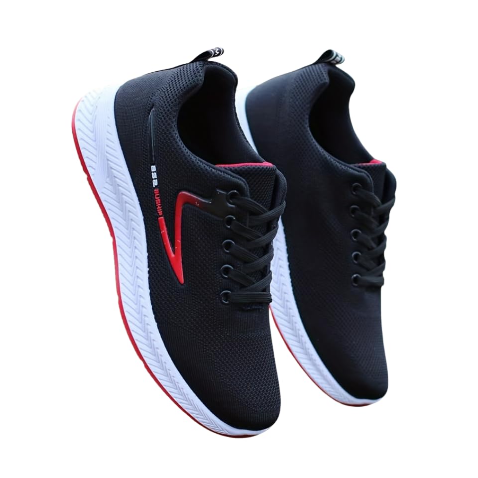 Men's Lace-up Lightweight Sneakers Shoes Breathable Running Basketball Workout Shoes