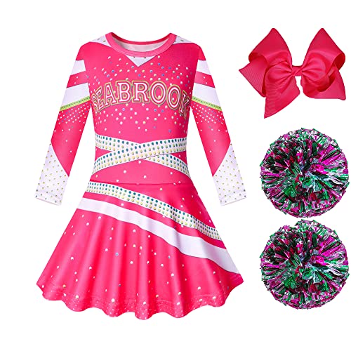 Zombies Girls Cheerleader Costumes World Up Cheerleading Outfits Kids Toddler Movie Halloween Dress up Party 3-12 Years