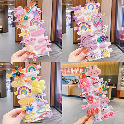 El Mejor Listado de Monos para Niña los 5 mejores. 48 Horquillas 56 Piezas: Broches Pelo Bebe Regalo para el Cabello Niña - Flores de Caramelo Frutas Arcoíris Lindas Pinzas Hair Clips