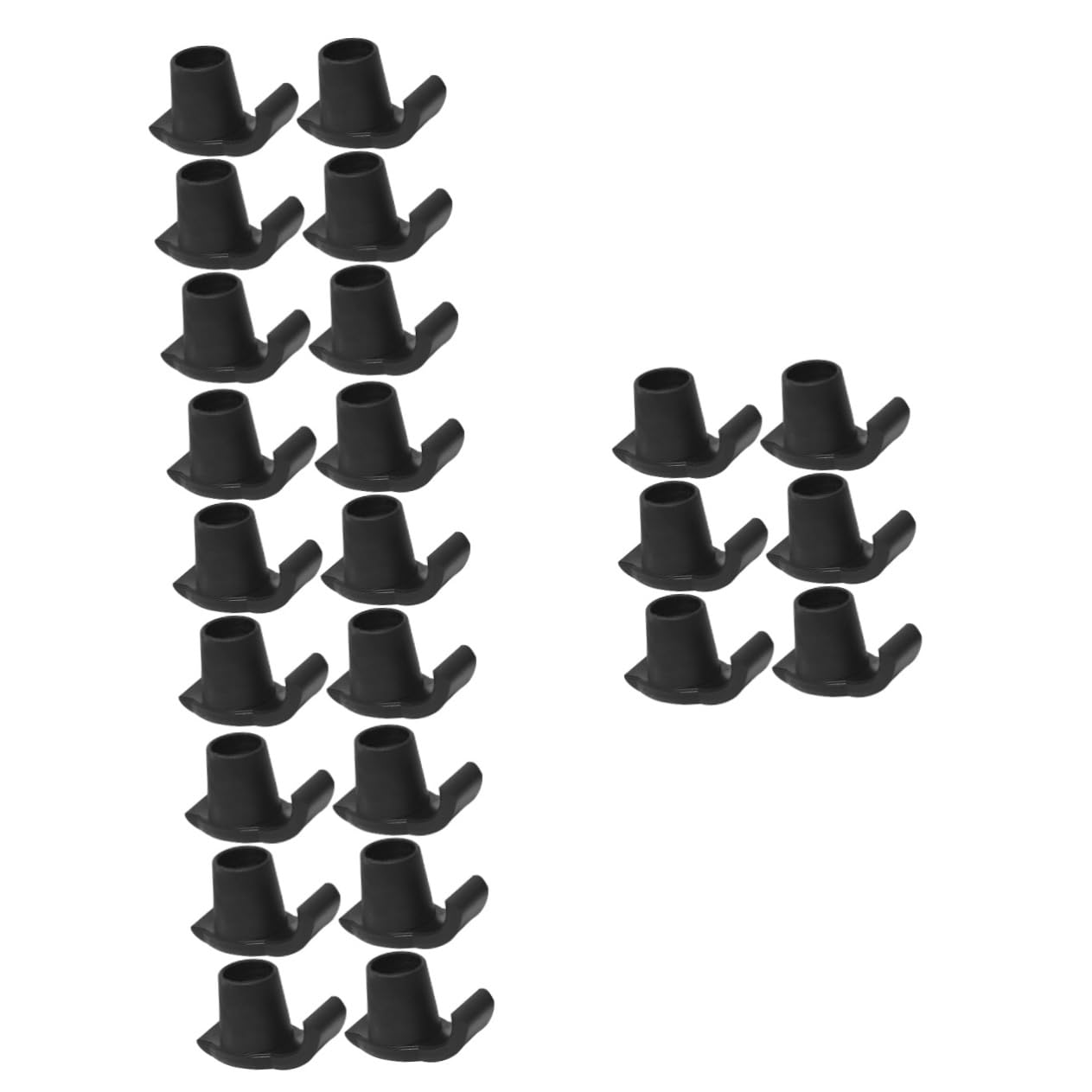 Didiseaon 4 Juegos Muletas Esquís Andador Antideslizante Andadores Deslizadores O Planeadores Andador Se Desliza Pequeños Planeadores Para Andador El Plastico Black 6 Piezas * 4