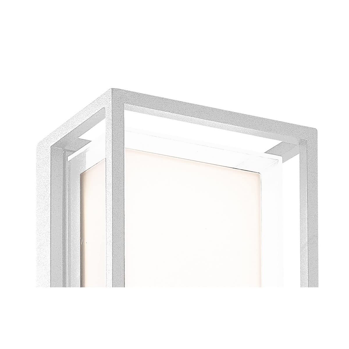 Mantra Iluminación. Modello CHAMONIX Applique da esterno rettangolare realizzato in alluminio e policarbonato finitura in colore grigio scuro