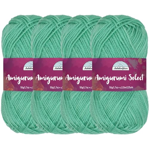 Amigurumi Select 100% Acrylic Craft Yarn Skeins Crochet and Knitting Projects - Acrylic Fingering Weight - Gladiolus - 4 Skeins