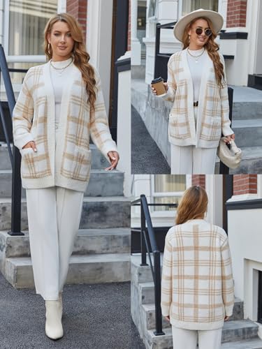 Image of Snuggle Sac Cardigan Sweaters for Women with Pocket Trendy Casual Long Sleeve Tops Open Front Fall Winter Coats