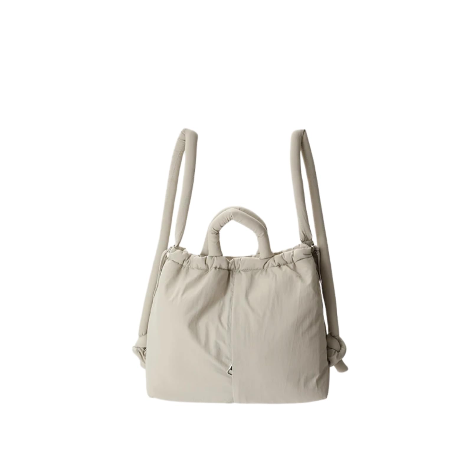 Sac à main en coton plume beige ultra léger et grande capacité pour femme