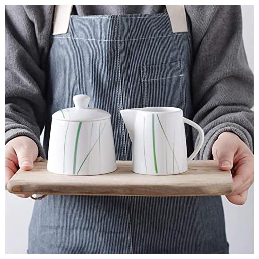 liten krukor Keramisk mjölkkanna mjölkkräm Servering Kanna Set Kaffe och te Creamer och Sugar Bowl Jug Set Lämplig for hem och kontor gravy (Color : JUG AND POT)