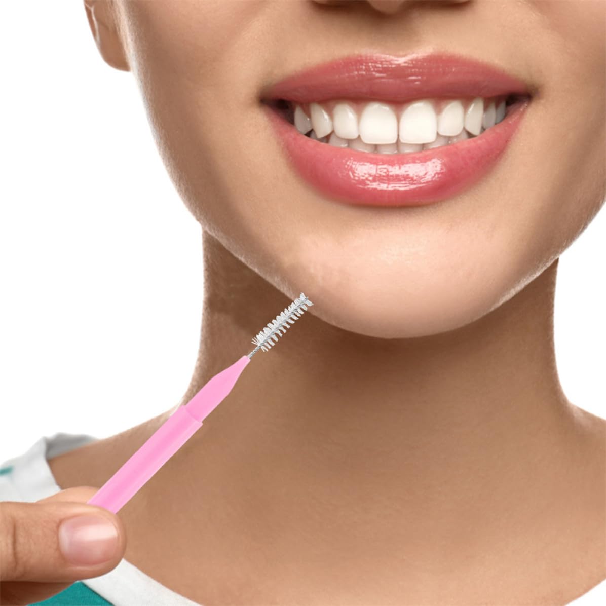 GALPADA Scovolini in Pp e Acciaio Inox 200 Pezzi Interdentali Pasta Rosa Design Portatile e Facile Manutenzione per Pulizia Denti e Gengive a Casa in Viaggio