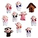 Générique Lot de 10pcs Marionnettes à Doigts Comptine Conte de Fée Le Loup et Sept Petites Agneaux