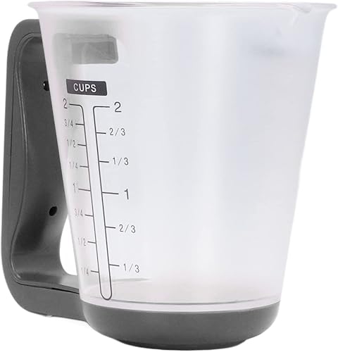 Miniatura 1 de Báscula de medición electrónica, datos portátiles fáciles de leer, báscula de taza de medición de té para cocina, color negro