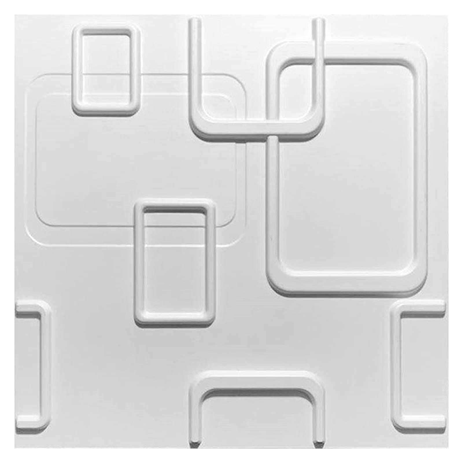 Panneau mural 3D PVC FHB 50x50 cm | 20 pièces géométriques mate