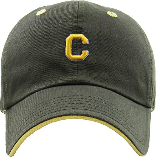 Image of A-Z Name Initial Alphabet Letter Baseball Cap for Teams Great Gift for Family Husband Wife Mom Dad Kids