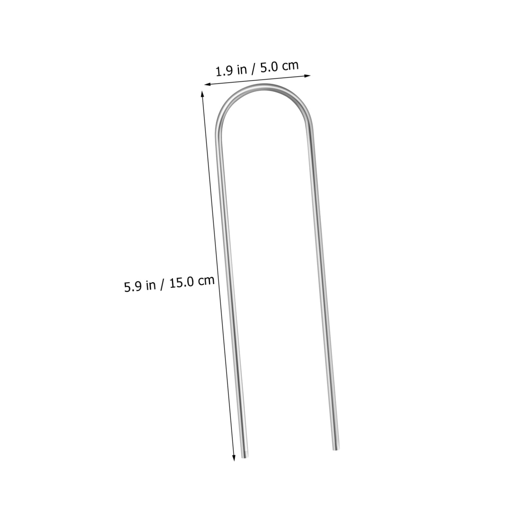 POPETPOP 100pezzi Picchetti da Terra per Giardino Forma di u Chiodi per Rete Picchetti da Prato Resistenti alla Ruggine Graffette per Ancoraggio Teli e Tubi Irrigazione