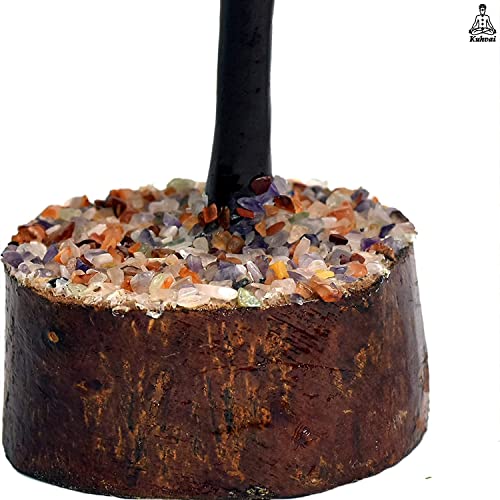 Kuhvai Seven Chakra Tree Of Life, Crystal Tree For Positive Energy, 7 Chakra Tree, Feng Shui Tree, Stone Decor Natural Artificial Tree, 7 Chakra Tree Of Life Healing Gemstones Pendant & 500 Beads #TOP5