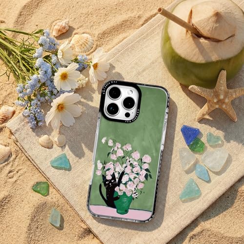 ChiCaseVer for iPhone 13 / iPhone 14 Case Vintage Cat Floral Art on Green - image 8