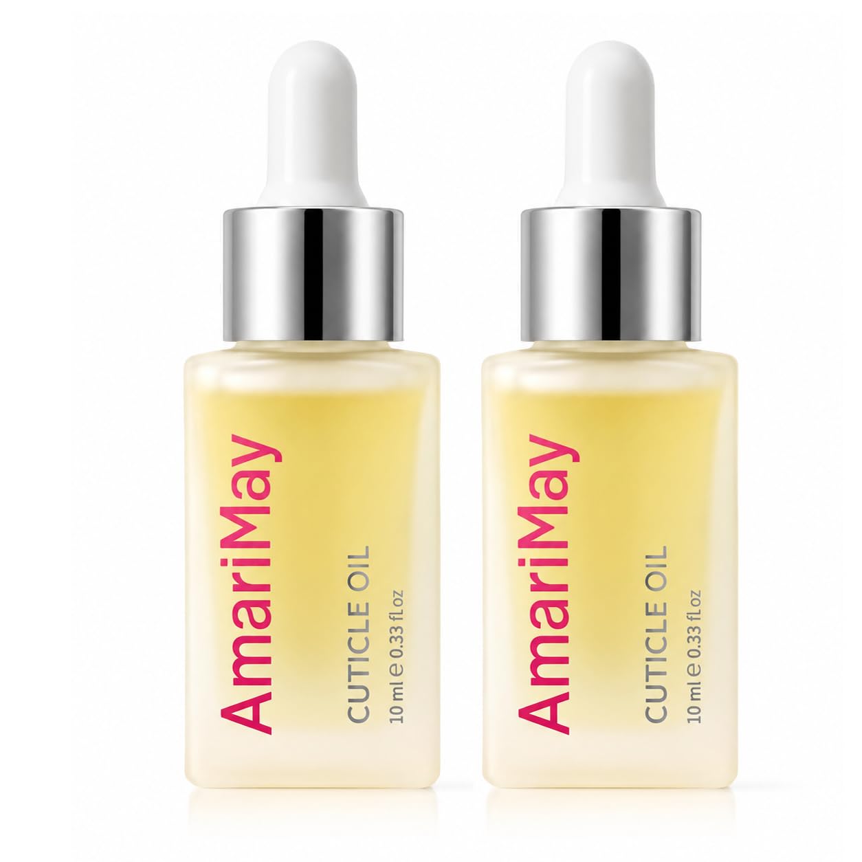 Cuticle Oil, 2 Pack 10ml Nail & Cuticle Oil with Jasmine Flower & Vitamin E, Moisturizing Cuticle Care for Dry Cuticles, Manicure & Pedicure.