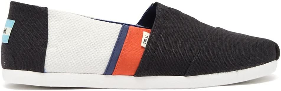 TOMS Men's Alpargata 3.0 Slip-On Shoe 12 Black/White Canvas Color Block