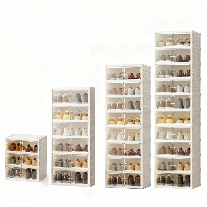 Armoire chaussure pliable transparente pour éliminer le désordre