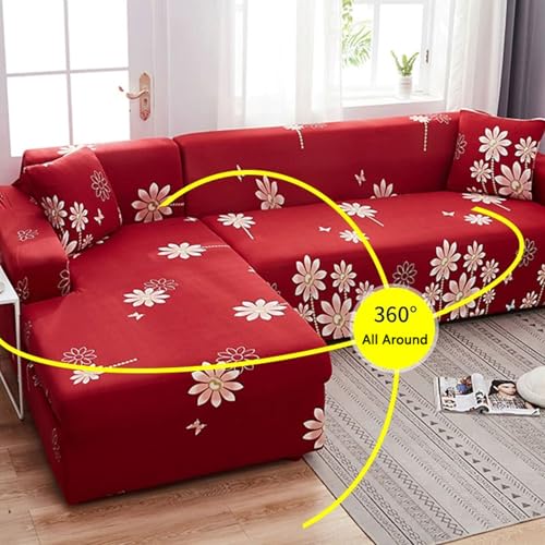 Housse de canapé d'angle sectionnel en velours extensible de 1 à 4 places - 4