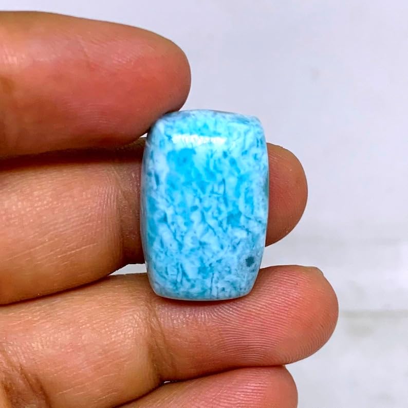 Larimar naturel véritable sans défaut de taille cabochon rectangulaire 24mm DIY - 2