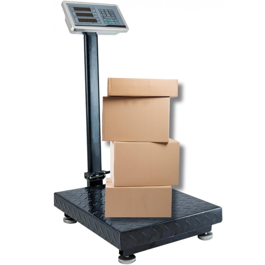 Báscula digital electrónica profesional de 300 kg con pantalla de báscula industrial recargable para uso en tiendas, hogares, empresas.