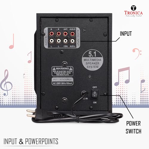 Image of TRONICA 444 Superb 5.1 Bluetooth Home Theater System 45W with FM /PenDrive /Sd Card /Mobile /Aux Support & Remote