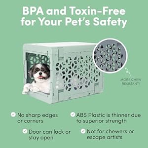 KindTail PAWD Collapsible Dog Crate + Washable Dog Bed - Stylish Pet Crate with Comfortable PAWD Pad - Safe Indoor Puppy or Dog Kennel Set - Lightweight, Compact & Portable for Travel - Small White KindTail PAWD Collapsible Dog Crate Washable Dog Bed Stylish Pet Crate with Comfortable PAWD Pad Safe Indoor Puppy or Dog Kennel Set Lightweight Compact Portable for Travel Small White