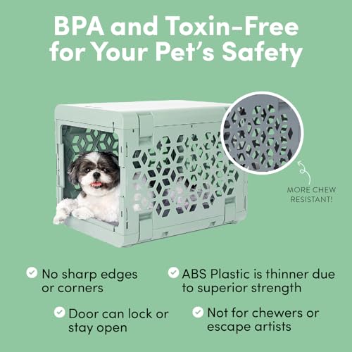 KindTail-PAWD-Collapsible-Dog-Crate-Washable-Dog-Bed-Stylish-Pet-Crate-with-Comfortable-PAWD-Pad-Safe-Indoor-Puppy-or-Dog-Kennel-Set-Lightweight-Compact-Portable-for-Travel-Small-White KindTail PAWD Collapsible Dog Crate Washable Dog Bed Stylish Pet Crate with Comfortable PAWD Pad Safe Indoor Puppy or Dog Kennel Set Lightweight Compact Portable for Travel Small White