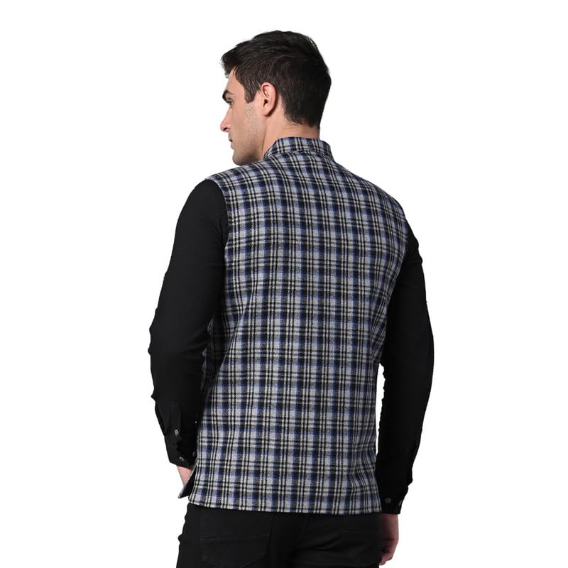 Image of VASTRAA FUSION Men's Traditional Woolen Nehru Jacket Modi Waistcoat