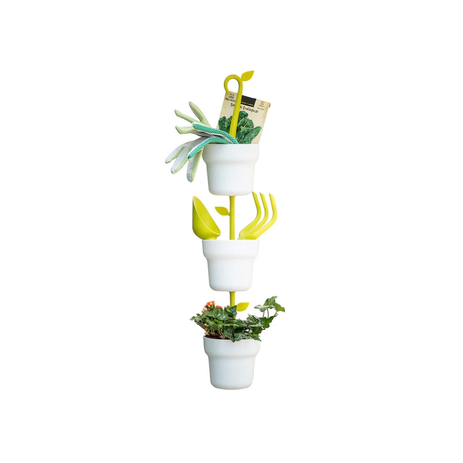 Zendea TRIS of Round POTS, Acrylonitrile Butadiene Styrene (ABS), White, nd
