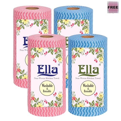 Ella Kitchen Tissue Towel Roll Napkins I Reusable Non Woven Eco F...