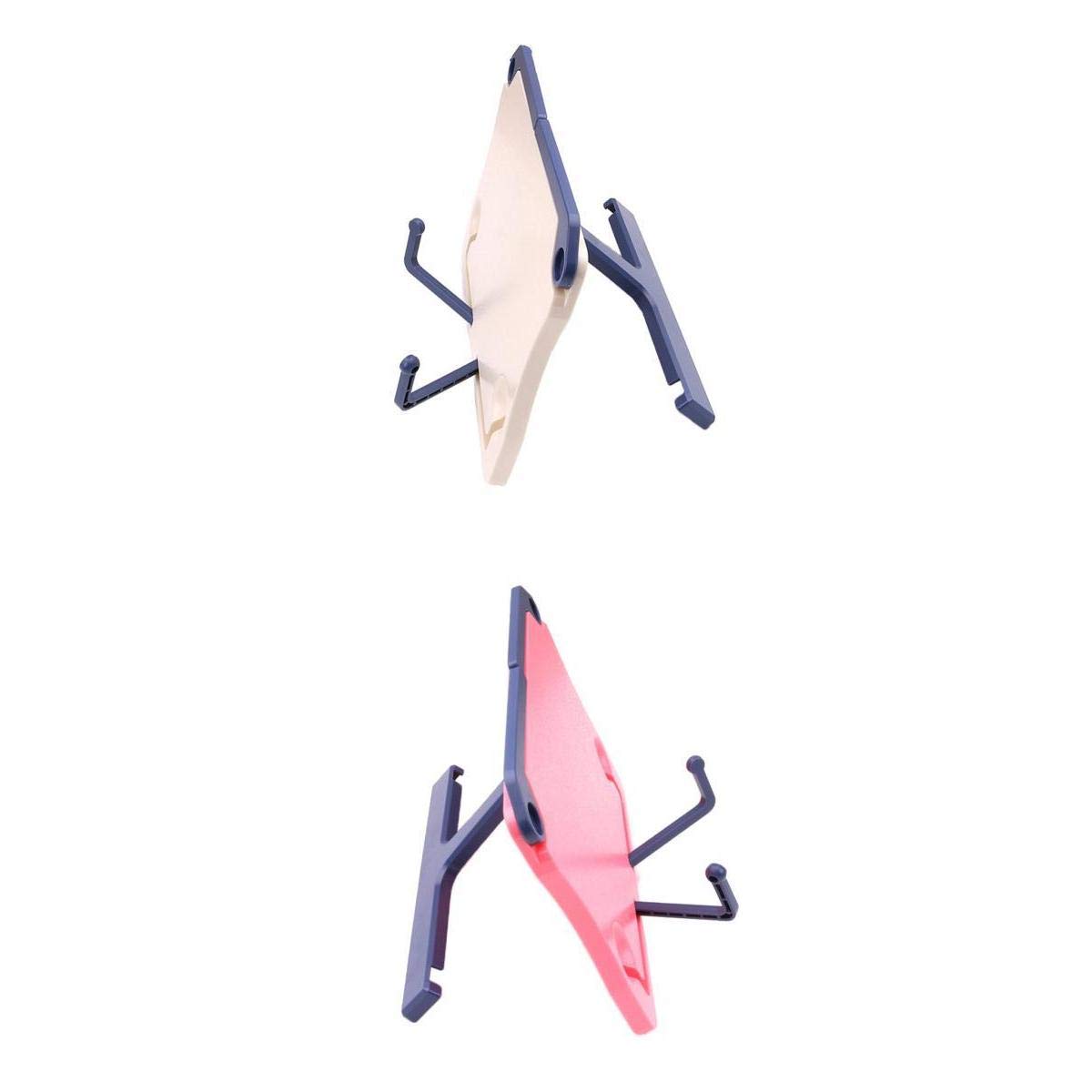2x Portable Reading Book Stand Music Stand Adjustable Holder Rack White+Pink-image-39