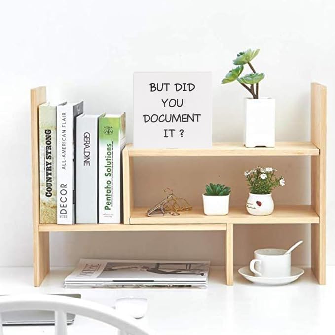 Miniatura 4 de Letrero de madera con texto en inglés But Did You Document It para oficina, casa de campo, 5 x 5 pulgadas, para oficina, jefe, colegas, escritorio,