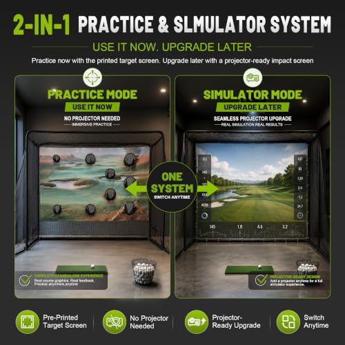 Homevol 2-in-1 Simulator Net System