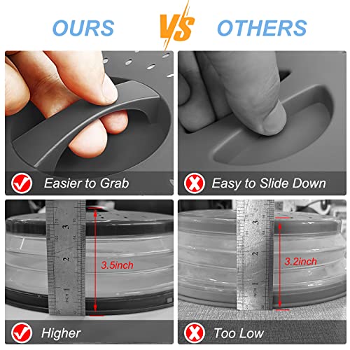 image for LekDrok 10 Inch Microwave Food Cover & Collapsible Silicone Mat - Spla